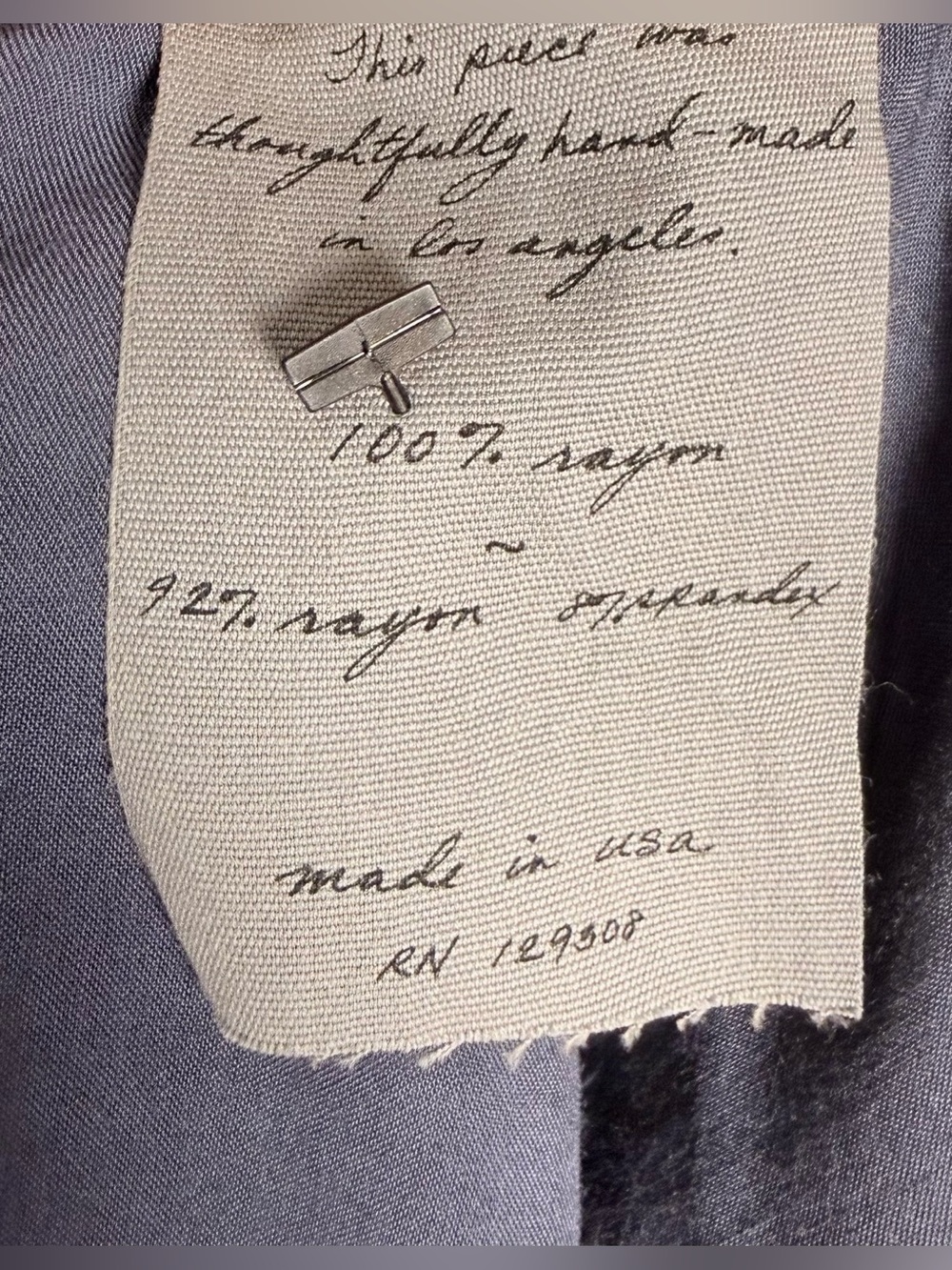 Raquel Allegra Ombre Rayon Sleeveless Tank Top Gray Black Relaxed Medium - Picture 7 of 7